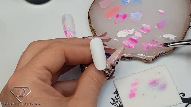 Spring Summer Nail Art. Gel Painting Roses. Rose Nail Art. Spring Nails 2020. Nail Art Tutorial