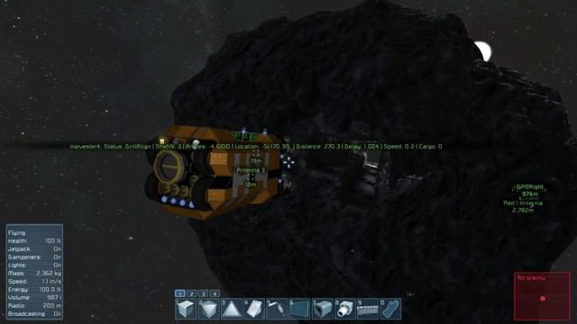 SpaceEngineers mining robot aligning смотреть онлайн