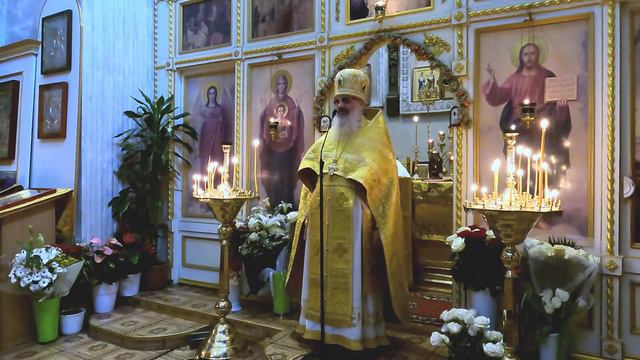 Неделя 27-я по Пятидесятнице, святых праотец. Проповедь архимандрита Амвросия (Макара) на литургии смотреть онлайн