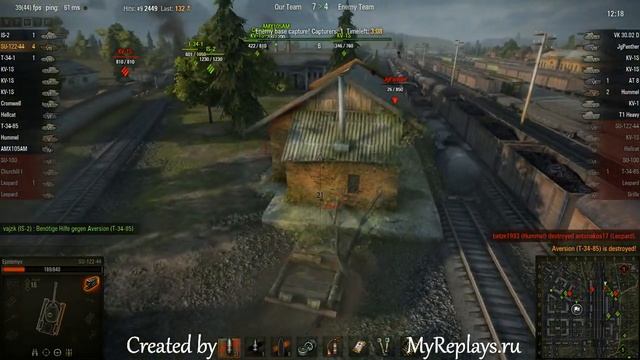 WOT: Ensk - SU-122-44 - 8 frags - смотреть онлайн