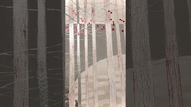 Большая картина в интерьер «Красные ягоды» смотреть онлайн