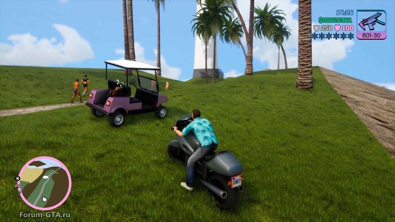 GTA Vice City, Golf Cart Hidden Near The Lighthouse