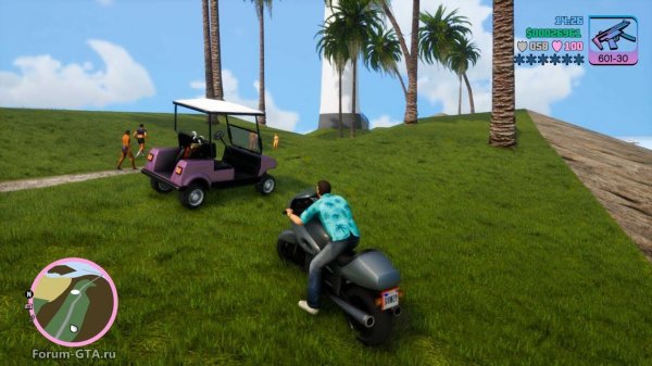 GTA Vice City, Golf cart hidden near the lighthouse
