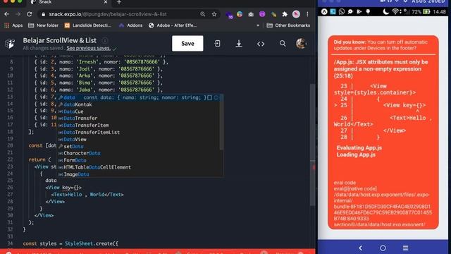 React Native Tutorial: List & ScrollView #15 | Pemrograman Mobile #reactnative смотреть онлайн