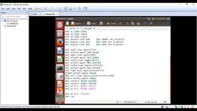 Implement a four node point-to-point network, determine the number of packets sent by TCP / UDP. смотреть онлайн