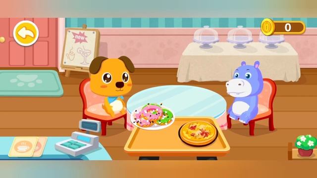 Обслуживаем посетителей в игре Кафе маленькой панды смотреть онлайн