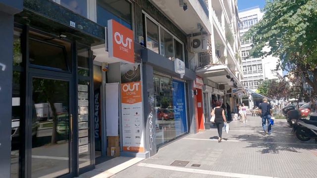 THESSALONIKI - terek, utcák, üzletek, szökőkutak, és galambok. Sétálj végig a napfényes utcákon. смотреть онлайн