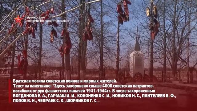 Братская могила советских воинов и мирных жителей (Дружноселье) смотреть онлайн