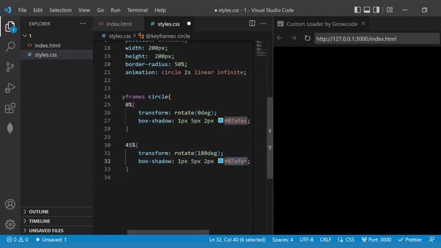 Custom Ring Loader Using HTML CSS | Color Changing Custom Loader Tutorial | GrowCode смотреть онлайн
