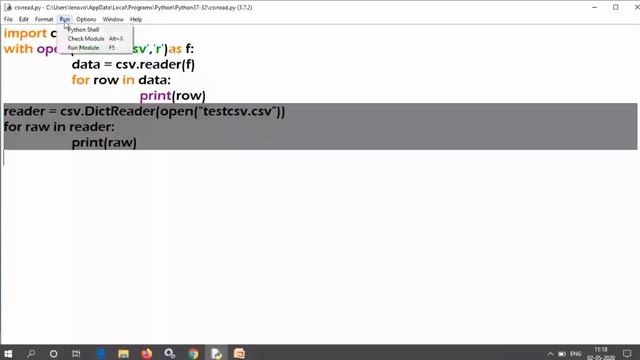 Python: CSV File смотреть онлайн