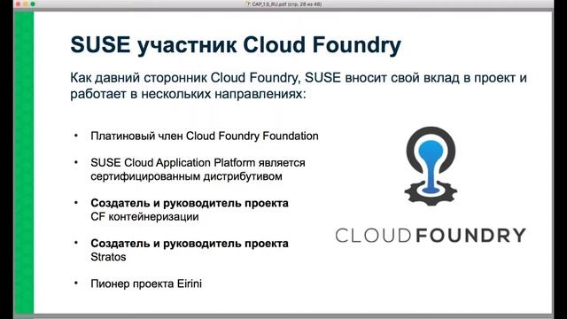 SUSE Cloud Application Platform смотреть онлайн