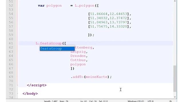 Leaflet Tutorial #15- Karte mit FeatureGroup erstellen - L.featureGroup (deutsch) смотреть онлайн