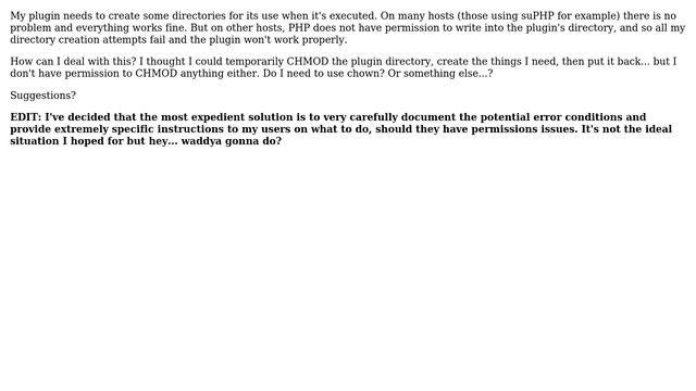 Wordpress: How to write to the plugin's directory? смотреть онлайн