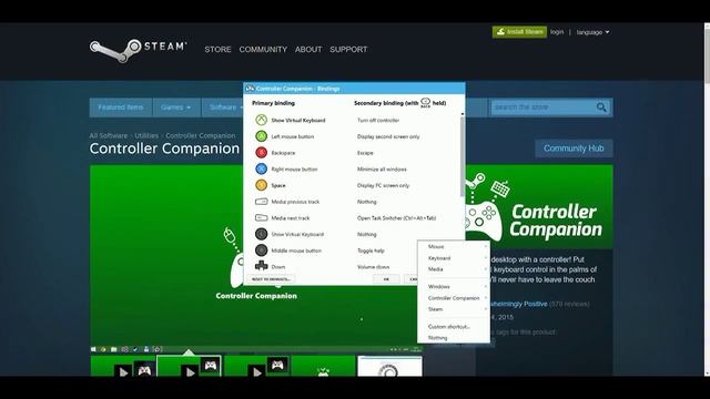 Tutorial for Controller Companion. Gamepad software from Steam смотреть онлайн
