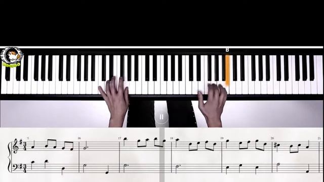 Minuet in G-piano Tutorial Songs-Very Easy-High Definition смотреть онлайн