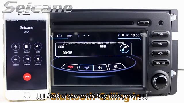 Seicane Android 4 4 4 Mercedes Benz Smart Fortwo radio dvd gps navigation with Bluetooth music смотреть онлайн