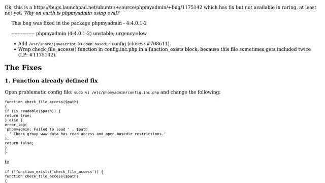 Ubuntu: phpMyAdmin "More Settings" Option Generates Blank Page (2 Solutions!!) смотреть онлайн