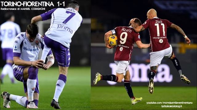 TORINO-FIORENTINA 1-1 - Radiocronaca di Manuel Codignoni (29/1/2021) da Rai Radio 1 смотреть онлайн