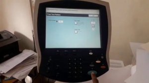 Print test pattern demo page in Xerox DC 240,242,250,252,550,560
