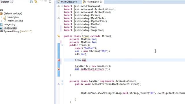 Java GUI 5 JButton + ImageIcon ใส่รูปในปุ่ม смотреть онлайн