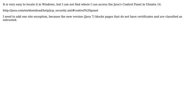 Where I can find the Java Control Panel in Ubuntu? (2 Solutions!!) смотреть онлайн