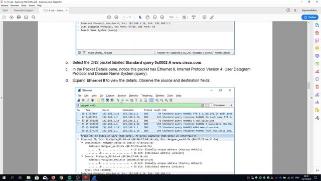 7.3.1.6 Lab - Exploring DNS Traffic смотреть онлайн