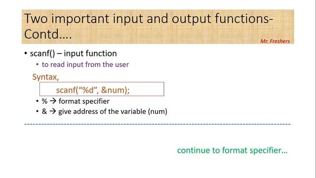 Printf() & Scanf() in C programming with format specifier (1/2) смотреть онлайн