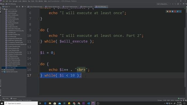 Do While Loop - PHP - P30 смотреть онлайн