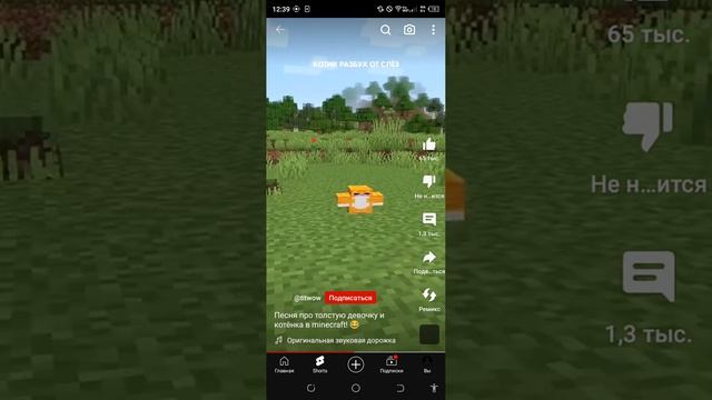 песня про толстую девчонку и котёнка в Minecraft смотреть онлайн