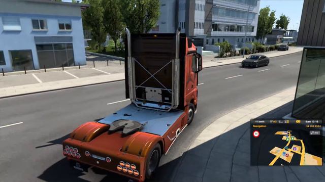 EURO TRUCK SIMULATOR 2_1.40: MERCEDES BENZ NEW ACTROS STREAMSPACE смотреть онлайн