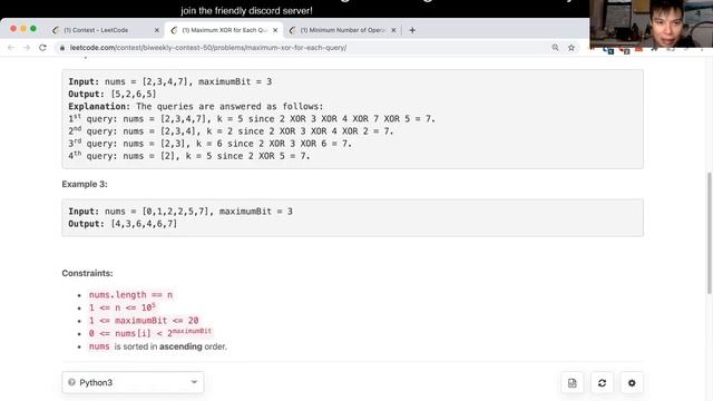 1829. Maximum XOR for Each Query (Leetcode Medium) смотреть онлайн