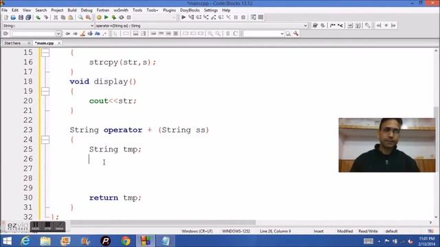 C++ OPERATOR OVERLOADING '+' STRING ADDITION IN HINDI смотреть онлайн
