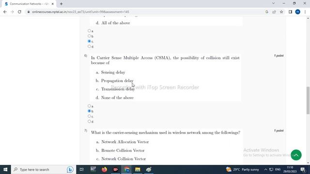 Week 10| communication networks nptel assignment answers | NPTEL|2023| смотреть онлайн