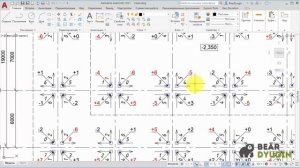 Исполнительная схема свайного поля в AutoCAD