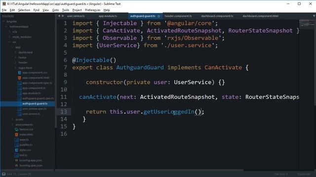 Angular 4 Tutorial 20: canActivate Guard смотреть онлайн