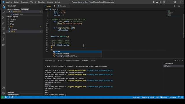 Curso Poo python #9, Clases, atributos y metodos смотреть онлайн