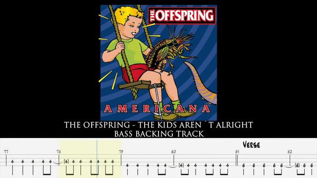 THE OFFSPRING - The Kids Aren´t Alright [BASSLESS BACKING TRACK + TAB]