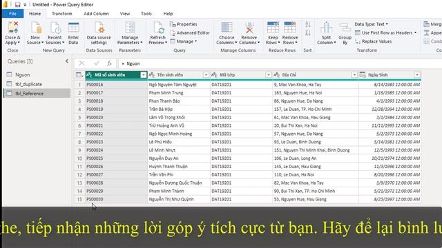DAT105 Phân Tích Dữ Liệu Nâng Cao - Bài 3.3 Sự khác nhau giữa Reference và Duplicate Trong Query смотреть онлайн