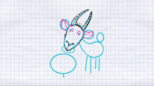 How to draw a goat / Как нарисовать козу смотреть онлайн