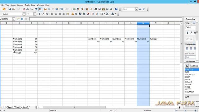 Apache OpenOffice Calc Tutorial - average Function | Apache OpenOffice 4 Calc смотреть онлайн