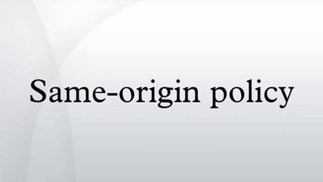 Same-origin policy смотреть онлайн