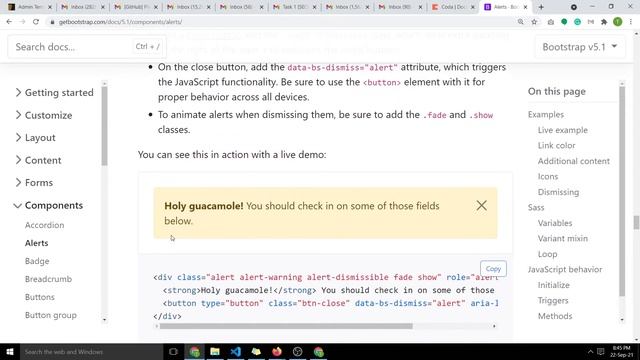 Bootstrap 5 Alerts (Hindi) смотреть онлайн