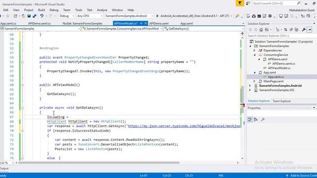 Consuming a web service - Xamarin forms смотреть онлайн