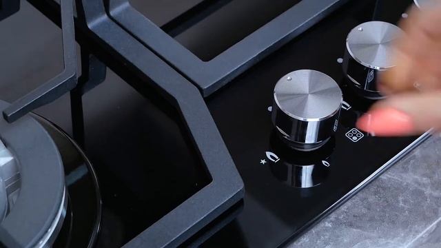 Газовая варочная поверхность Germes HBG-60BK-CX из закалённого стекла смотреть онлайн