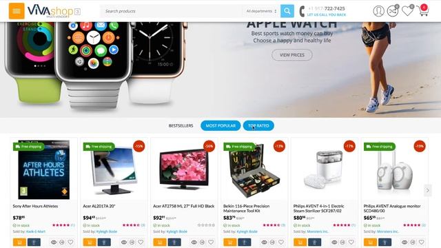 VIVAshop Multi-Vendor - THEME FEATURES - GENERAL FEATURES - Lazy loader & Ajax tabs смотреть онлайн