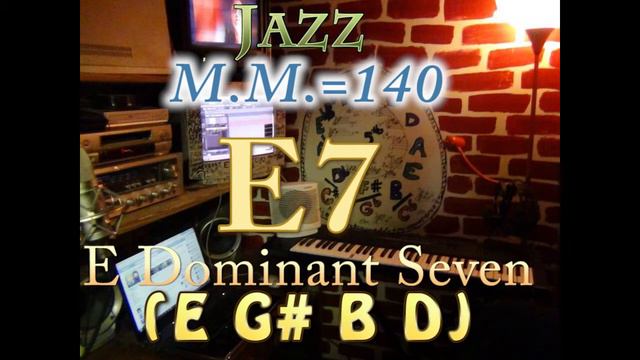 E7 Dominant Seven (E G# B D) - Jazz - M.M.=140 - One Chord Backing Track смотреть онлайн