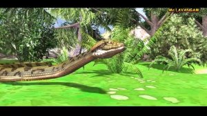 Three Deers and  dinosaur short video || Gorilla cartoon funny animated video by Mr Lavangam