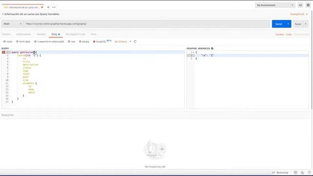 GraphQL - Postman - Consumir API GraphQL - Query - Información de un curso con Query Variables смотреть онлайн