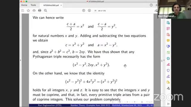 Math Clinic - 'Number Theory' by Prof. Ravi Raghunathan (IIT Bombay) смотреть онлайн