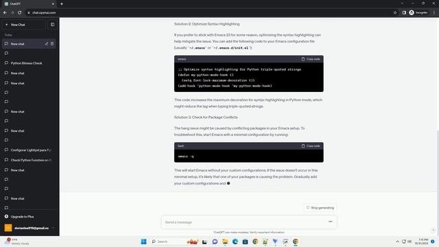 Emacs 23 hangs on python mode when typing string block смотреть онлайн